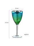 Artland Peacock electroplated green wine glasses 350ml pair (British brand)