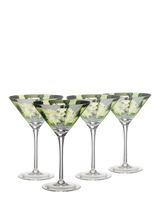 John Lewis Artland Tropical Leaves Electroplated Martini Cocktail Glass, Green, 250ml, Set of 2- Buy online at McGrocer