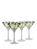 Artland martini cocktail glasses set of 4 250ml green - British product