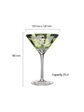 Artland martini cocktail glasses set of 4 250ml green - British product