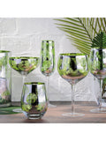 Artland tropical leaves electroplated champagne flutes set of 4, UK version