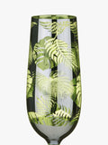 Artland tropical leaves electroplated champagne flutes set of 4, UK version