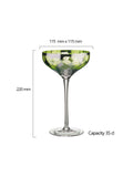 Artland tropical leaves coupe cocktail glasses set of 2, UK version