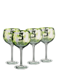Artland Tropical Leaves gin cocktail glasses set of 4 700ml, UK version