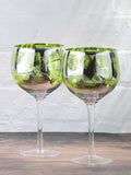 Artland Tropical Leaves gin cocktail glasses set of 4 700ml, UK version