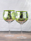 Artland Tropical Leaves gin cocktail glasses set of 4 700ml, UK version
