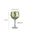Artland Tropical Leaves gin cocktail glasses set of 4 700ml, UK version