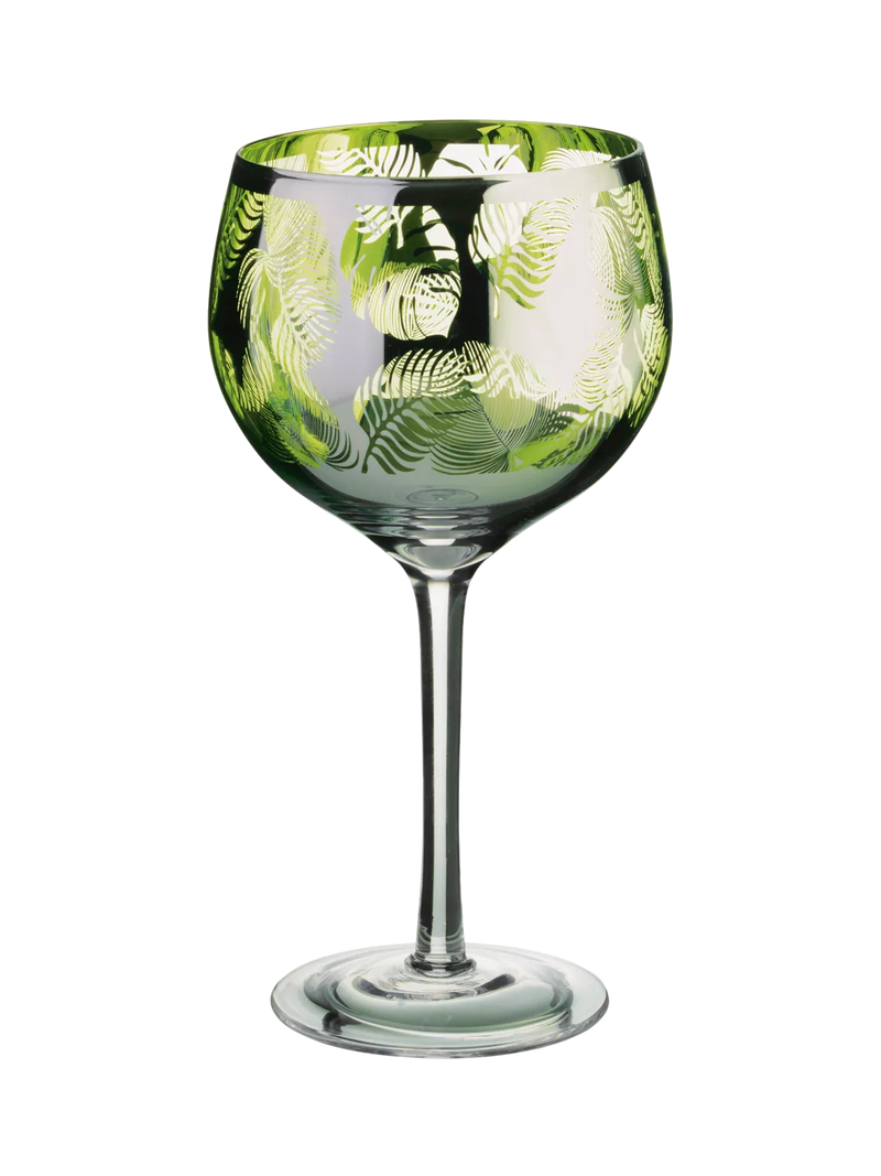 Artland Tropical Leaves gin cocktail glasses set of 4 700ml, UK version