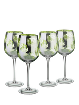 John Lewis Artland Tropical Leaves Electroplated Wine Glasses, Set of 4, 500ml, Green- Buy online at McGrocer