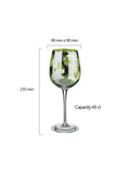 Artland tropical leaves electroplated wine glasses 500ml - British product