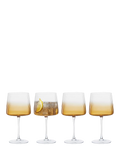 Anton Studio Designs Empire gin glasses 700ml amber set of 4, imported from the UK