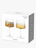 Anton Studio Designs Empire gin glasses 700ml amber set of 4, imported from the UK