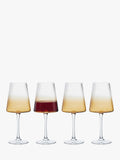 Anton Studio Designs Empire wine glasses amber set of 4, imported from the UK