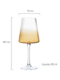 Anton Studio Designs Empire wine glasses amber set of 4, imported from the UK