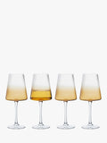 Anton Studio Designs Empire wine glasses amber set of 4, imported from the UK