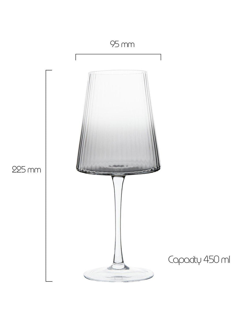 Anton Studio Designs Empire wine glasses smoke set of 4, UK version