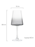 Anton Studio Designs Empire wine glasses smoke set of 4, UK version