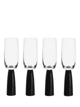 John Lewis Anton Studio Designs Oslo Glass Champagne Flute, Pair, Black, 200ml- Buy online at McGrocer