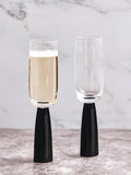 Anton Studio Designs Oslo champagne flutes set of 4 black, UK version
