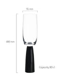 Anton Studio Designs Oslo champagne flutes set of 4 black, UK version