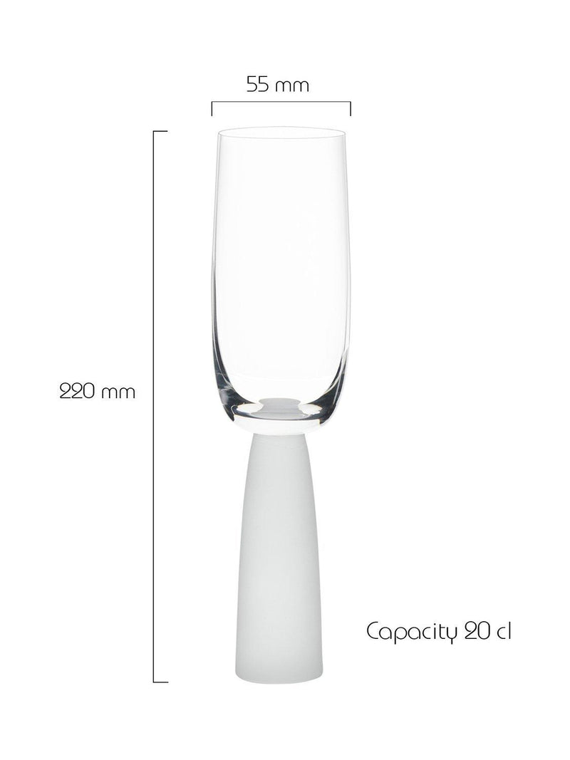 Anton Studio Designs Oslo Frost champagne flutes 200ml, imported from the UK