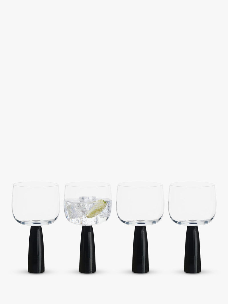 Anton Studio Designs Oslo gin glasses black stem 500ml - British product