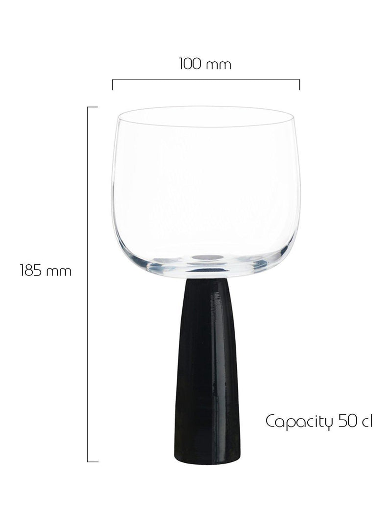 Anton Studio Designs Oslo gin glasses black stem 500ml - British product