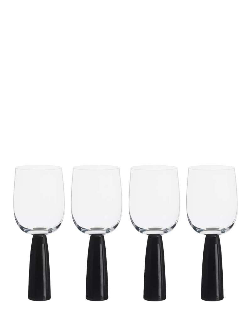 Anton Studio Oslo wine glass set 300ml black, imported from the UK