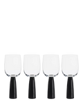 Anton Studio Oslo wine glass set 300ml black, imported from the UK