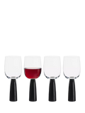 Anton Studio Oslo wine glass set 300ml black, imported from the UK