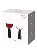 Anton Studio Oslo wine glass set 300ml black, imported from the UK