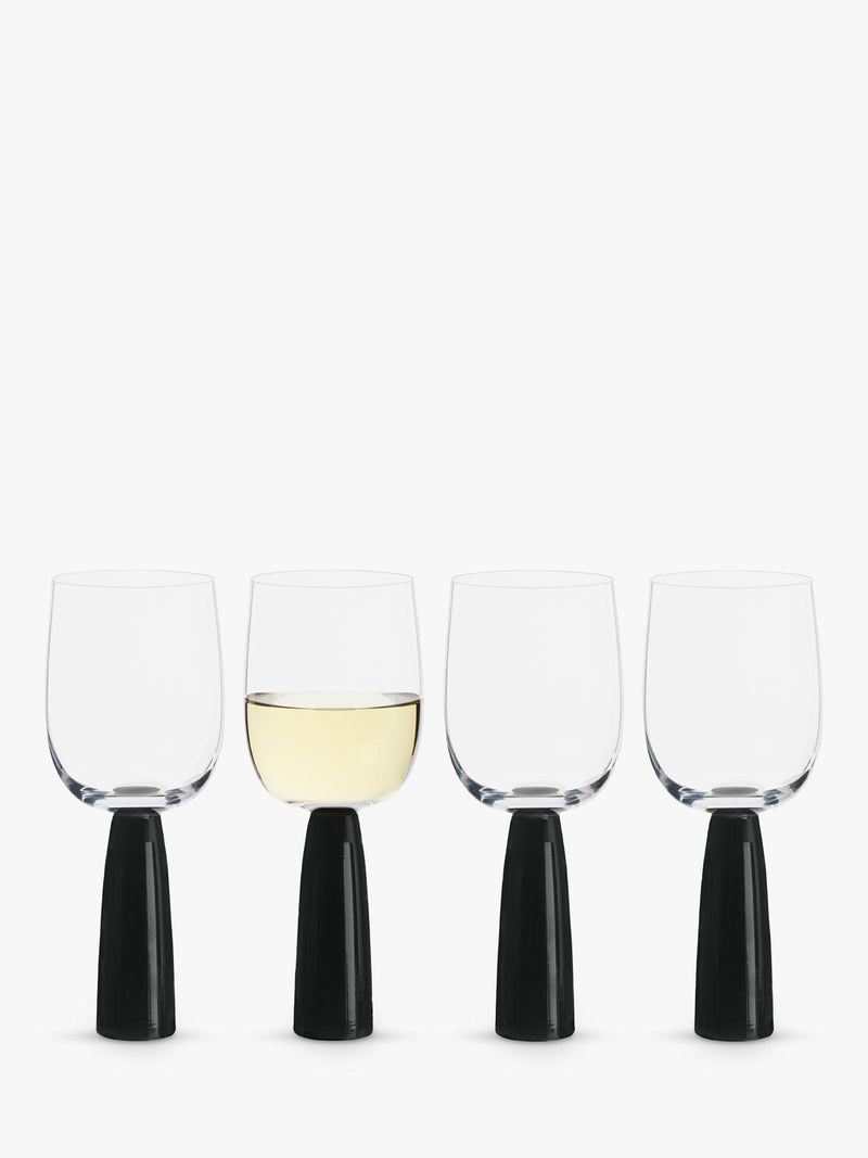 Anton Studio Oslo wine glass set 300ml black, imported from the UK