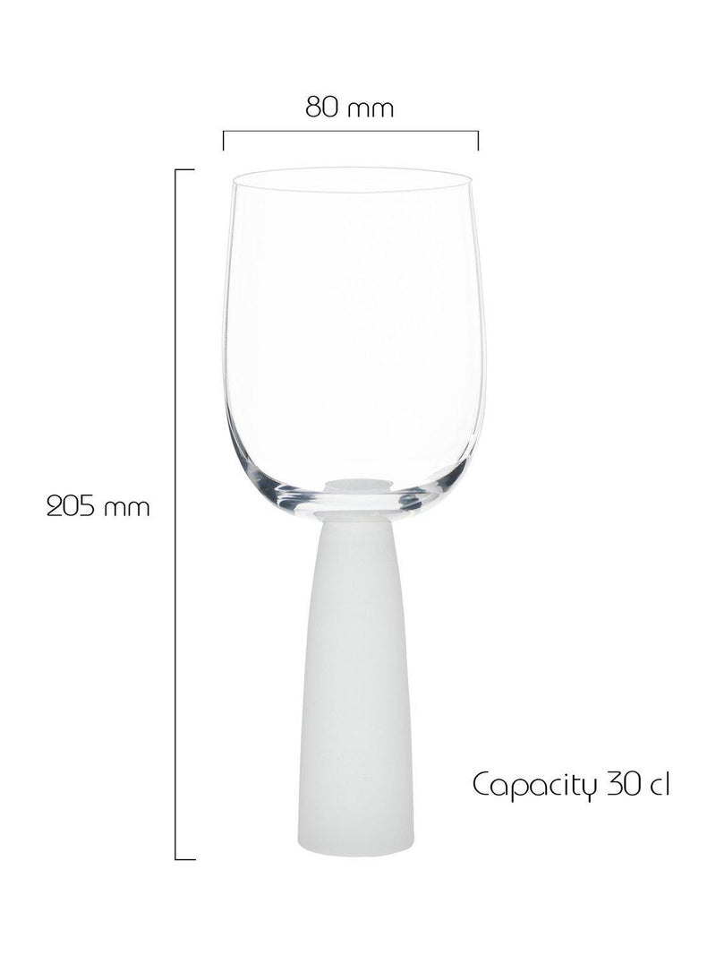 Anton Studio Designs frosted wine glass set 300ml, UK version