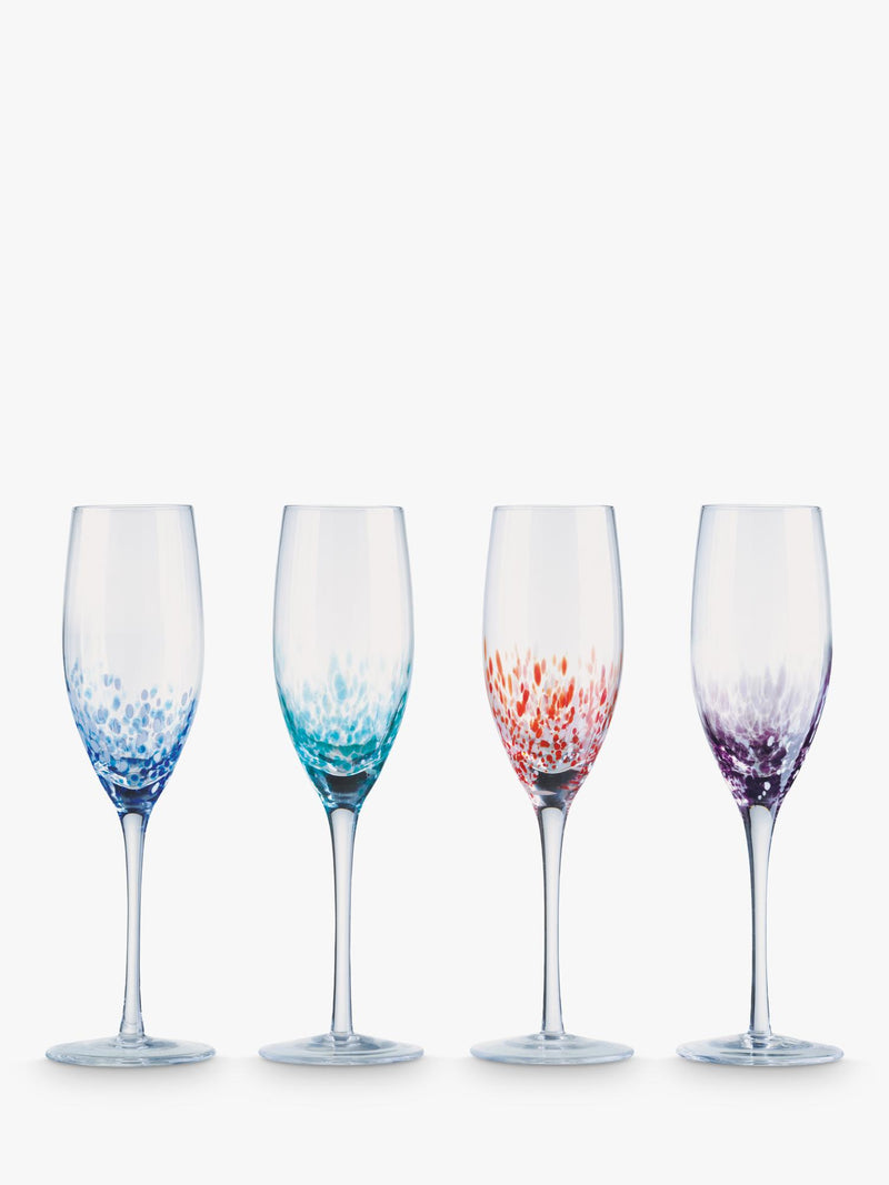 Anton Studio Designs speckle champagne flute set 250ml, imported from the UK