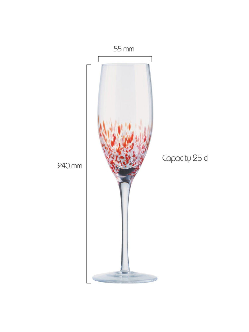 Anton Studio Designs speckle champagne flute set 250ml, imported from the UK