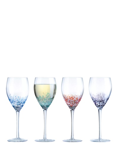 John Lewis Anton Studio Designs Speckle Wine Glasses, Set of 4, 350ml, Multi- Buy online at McGrocer