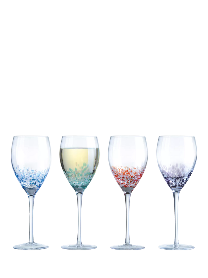 Anton Studio Designs speckle wine glasses set of 4 350ml - British product