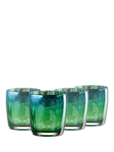 John Lewis Artland Peacock Electroplated Double Old Fashioned Glass Tumbler, Set of 2, 450ml, Green- Buy online at McGrocer