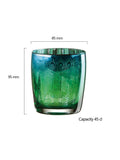 Artland peacock electroplated glass tumbler 450ml - British product