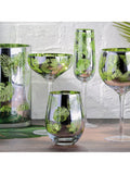 Artland Tropical Leaves electroplated glass tumblers set - British product