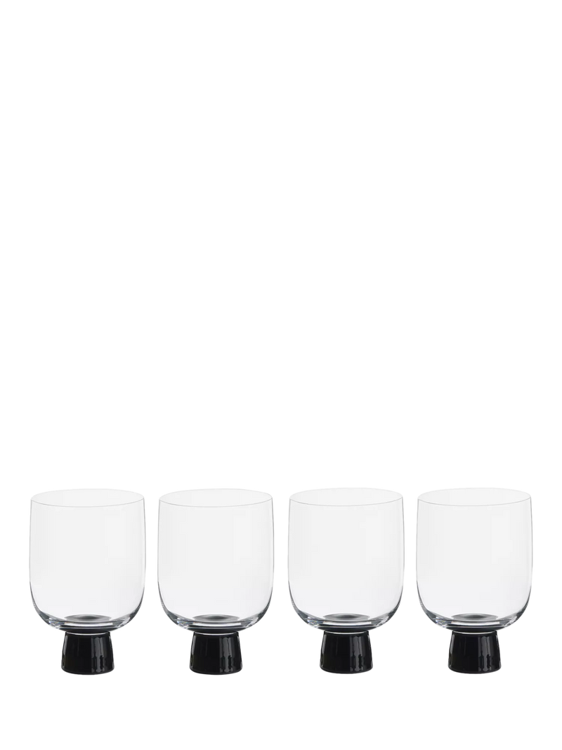 Anton Studio Designs black double old fashioned glass tumblers (British brand)