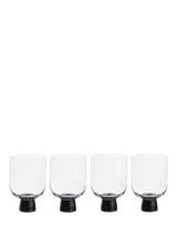 John Lewis Anton Studio Designs Oslo Double Old Fashioned Glass Tumbler Set of 4 300ml Black- Buy online at McGrocer