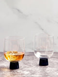 Anton Studio Designs black double old fashioned glass tumblers (British brand)