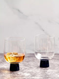 Anton Studio Designs black double old fashioned glass tumblers (British brand)