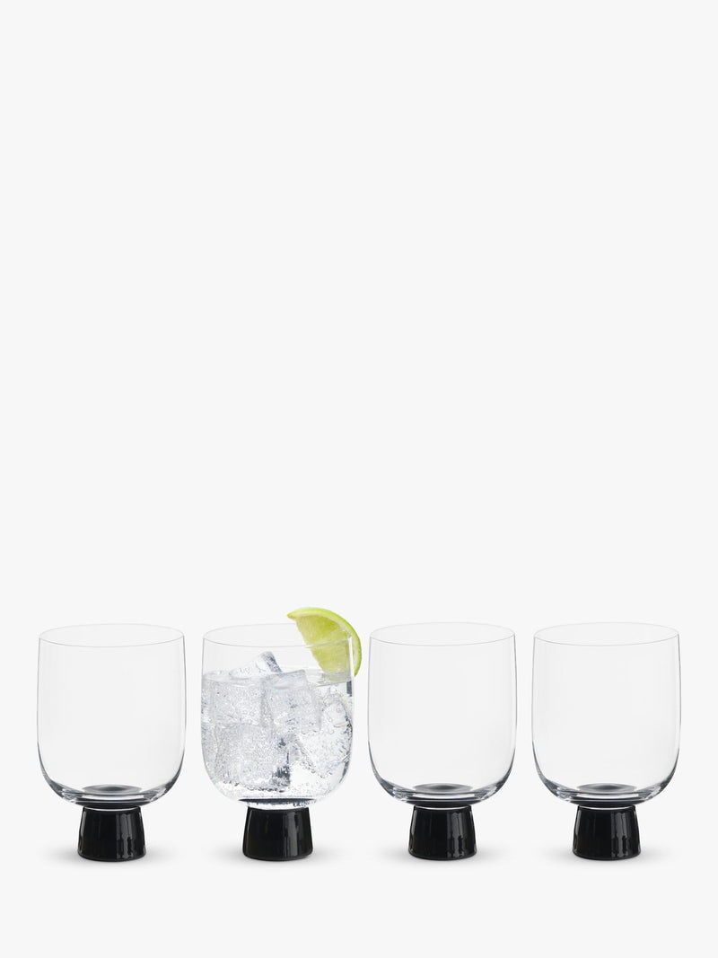 Anton Studio Designs black double old fashioned glass tumblers (British brand)