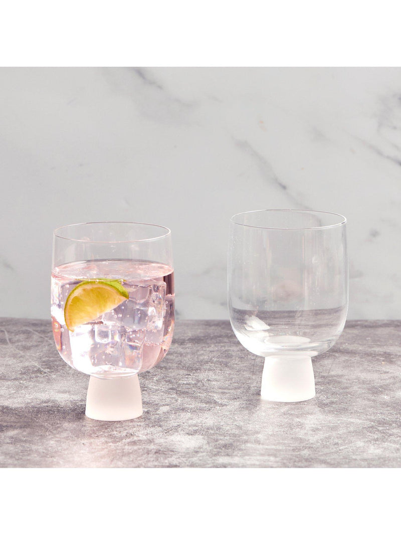 Anton Studio Designs old fashioned glass tumbler set frost 300ml (British brand)