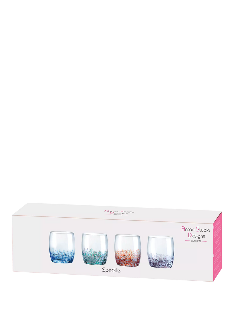 Anton Studio Designs speckle glass tumblers set of 4, UK version