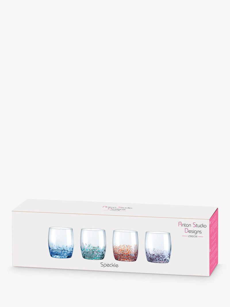 Anton Studio Designs speckle glass tumblers set of 4, UK version