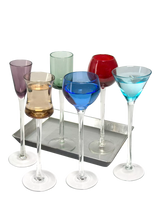 John Lewis Artland Jewel Tone Cordial and Liqueur Long Stem Glass Set, 7 Piece, Multi- Buy online at McGrocer