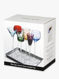 Artland Jewel Tone liqueur glass set 7 piece, imported from the UK